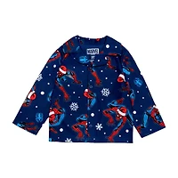 Disney Collection Toddler Boys Spiderman Crew Neck Long Sleeve 2-pc. Pajama Sets