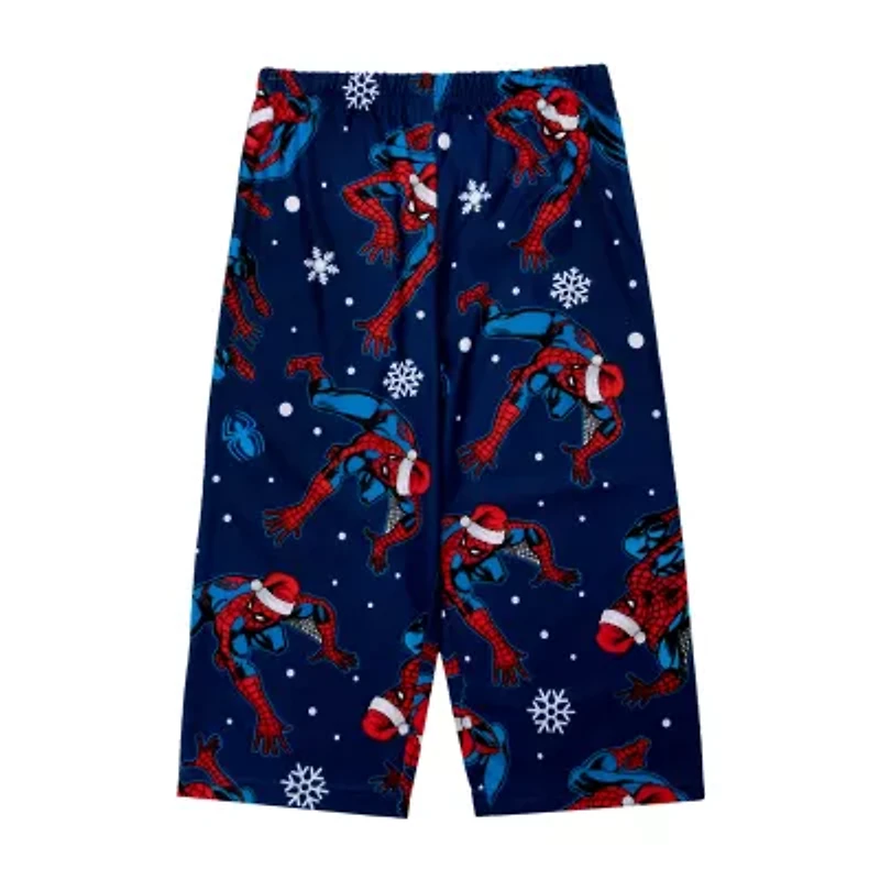 Disney Collection Toddler Boys Spiderman Crew Neck Long Sleeve 2-pc. Pajama Sets