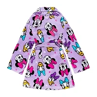 Disney Collection Little & Big Kid Girls Knee Length Long Sleeve Minnie Mouse Robe