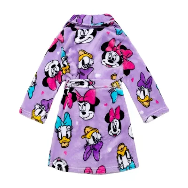 Disney Collection Toddler Girls Knee Length Long Sleeve Minnie Mouse Robe