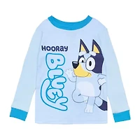 Toddler Boys Bluey Crew Neck Long Sleeve 4-pc. Pajama Sets