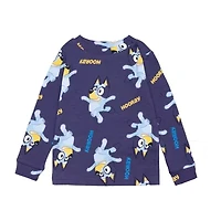 Toddler Boys Bluey Crew Neck Long Sleeve 4-pc. Pajama Sets