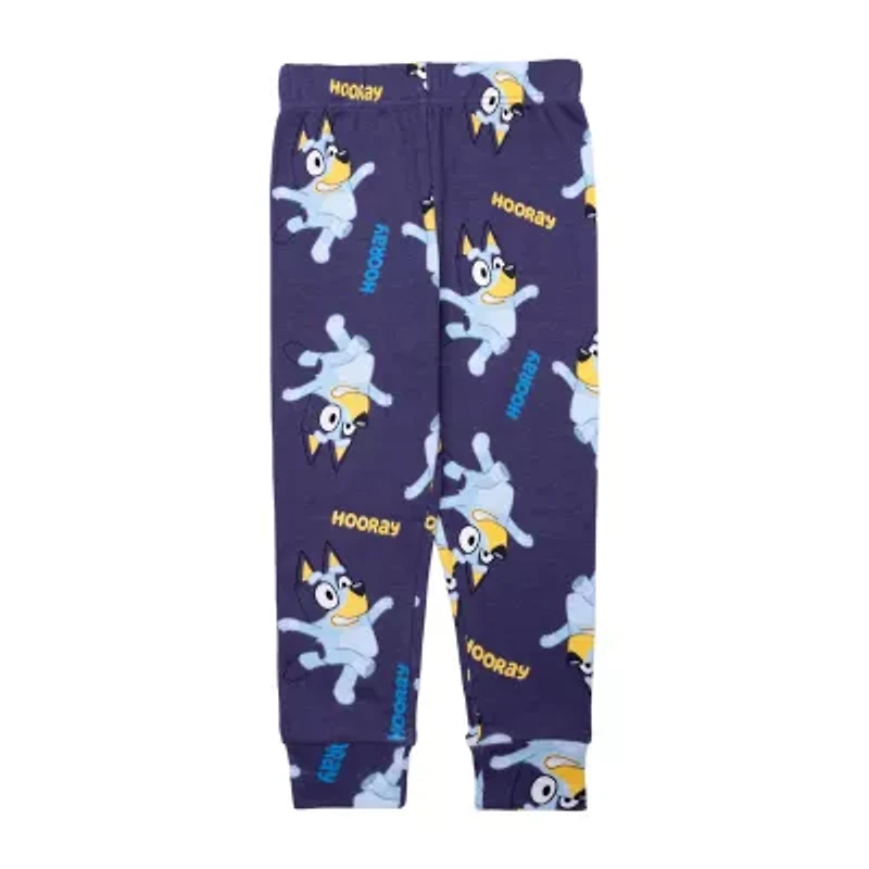 Toddler Boys Bluey Crew Neck Long Sleeve 4-pc. Pajama Sets