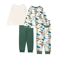 Toddler Boys Jurassic World Crew Neck Long Sleeve 4-pc. Pajama Sets