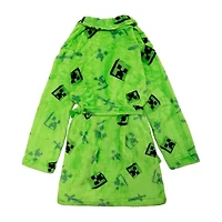 Boys Plush Long Sleeve Mid Length Minecraft Robe