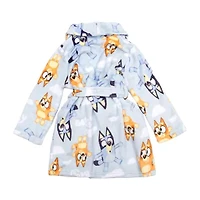 Boys Plush Long Sleeve Mid Length Bluey Robe