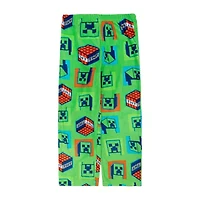 Fleece Big Kid Boys Minecraft Microfleece Crew Neck Long Sleeve 2-pc. Pajama Sets