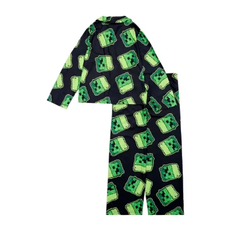 Big Kid Boys Minecraft Long Sleeve 2-pc. Pajama Sets