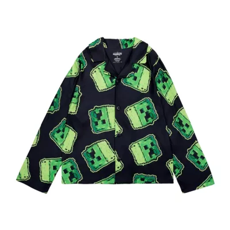 Big Kid Boys Minecraft Long Sleeve 2-pc. Pajama Sets