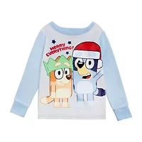 Toddler Boys Bluey Fleece Crew Neck Long Sleeve 3-pc. Pajama Sets