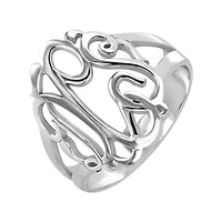 Personalized 14K Gold Over Sterling Silver Monogram Ring