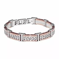 Mens Stainless Steel 8 1/2 Inch Link Bracelet