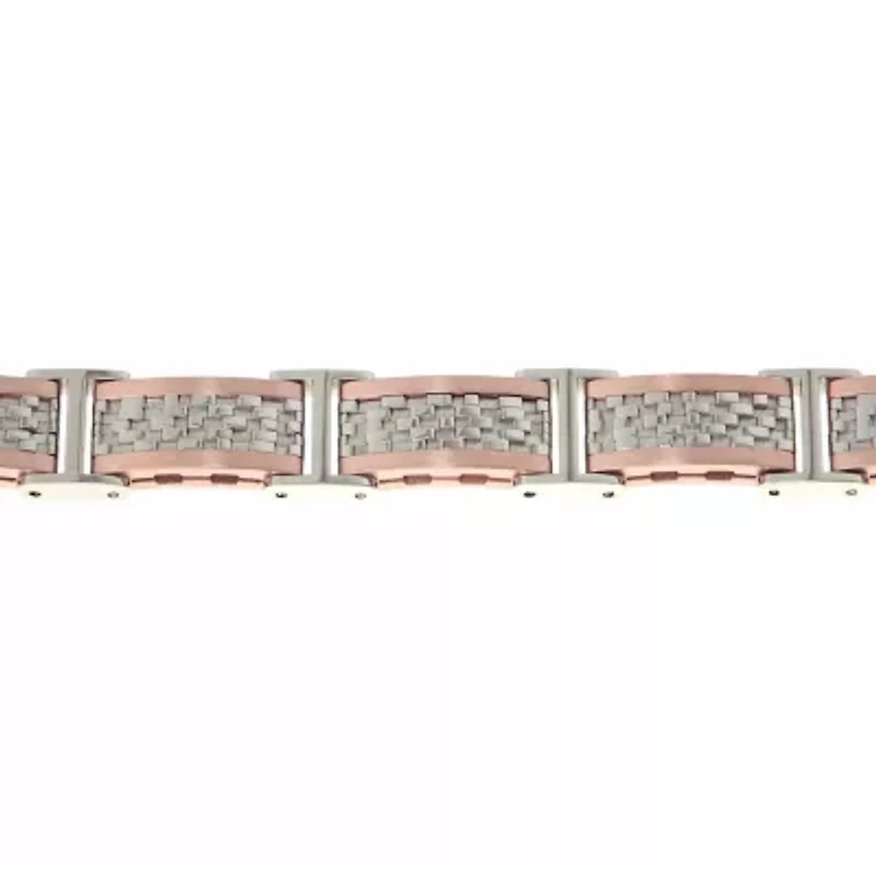 Mens Stainless Steel 8 1/2 Inch Link Bracelet