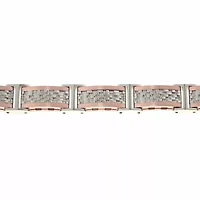 Mens Stainless Steel 8 1/2 Inch Link Bracelet