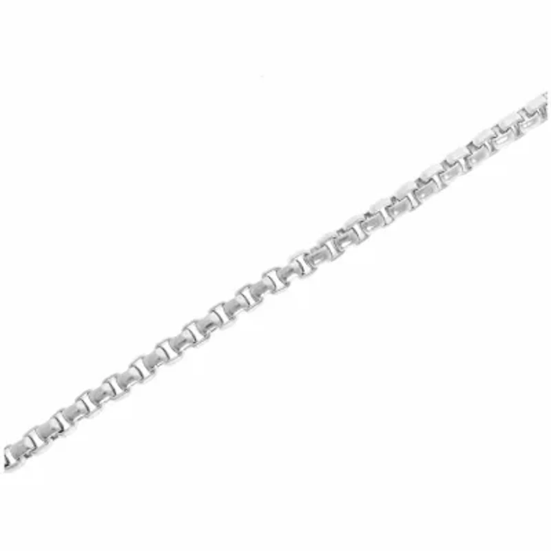 Mens Stainless Steel Inch Box Chain Necklace