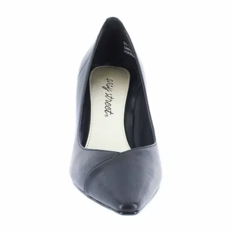 Easy Street Chiffon Womens Pointed Stiletto Heel Pumps