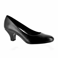 Easy Street Fabulous Womens Round Cone Heel Pumps