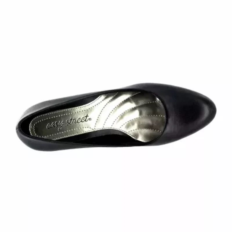 Easy Street Fabulous Womens Round Cone Heel Pumps