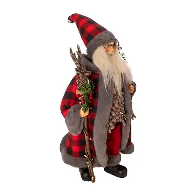 Kurt Adler 18-Inch Kringle Klaus Red And Gray Christmas Santa Figurine