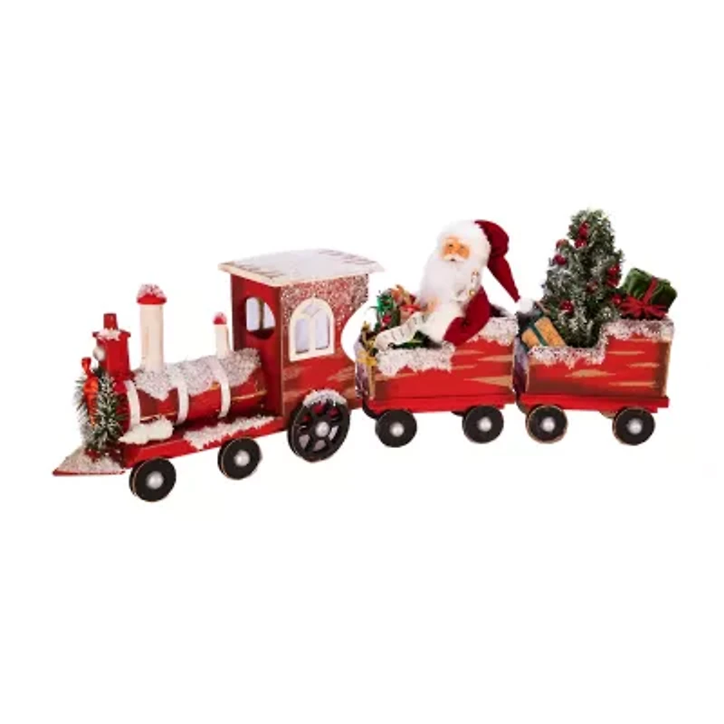 Kurt Adler 30.5-Inch Kringle Klaus  On Train Christmas Santa Figurine