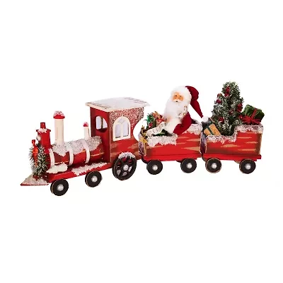 Kurt Adler 30.5-Inch Kringle Klaus  On Train Christmas Santa Figurine