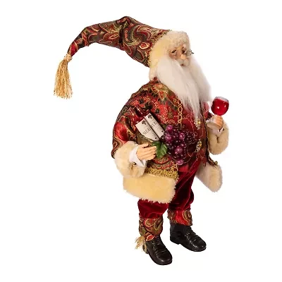 Kurt Adler 18-Inch Kringle Klaus Wine Christmas Santa Figurine