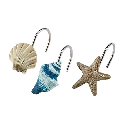 Avanti Blue Lagoon Shower Curtain Hooks