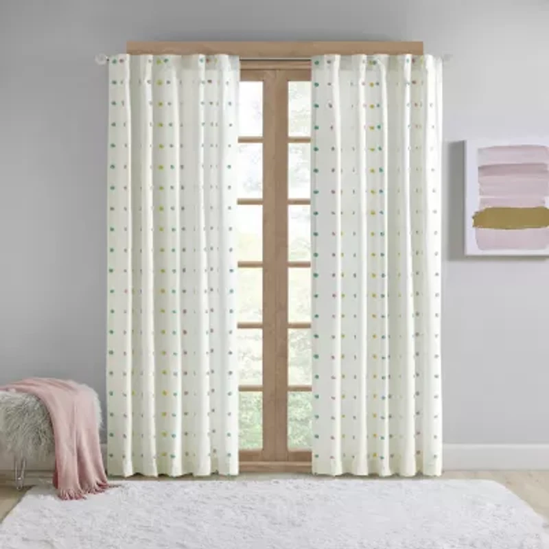 Intelligent Design Ensley 50"W X 84"L Rod Pocket Light-Filtering Single Curtain Panel