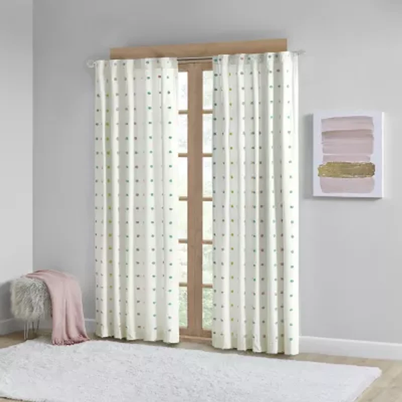 Intelligent Design Ensley 50"W X 84"L Rod Pocket Light-Filtering Single Curtain Panel