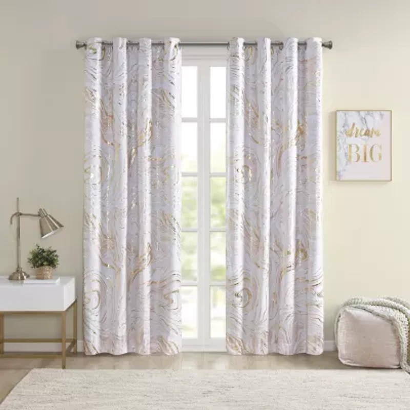 Intelligent Design Natalia Grommet Top Energy Saving 100% Blackout Single Curtain Panel