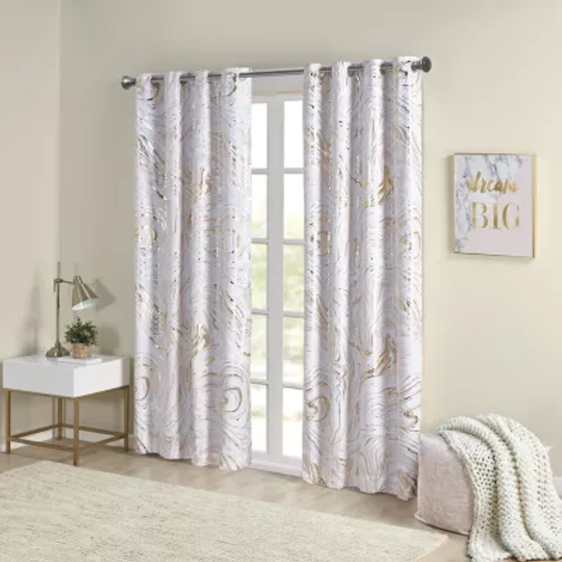 Intelligent Design Natalia Grommet Top Energy Saving 100% Blackout Single Curtain Panel