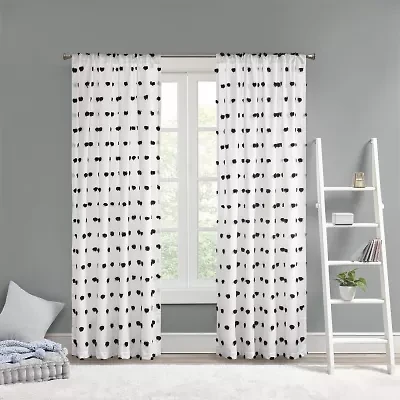 Intelligent Design Lauren Rod Pocket Embellished Sheer Single Curtain Panel