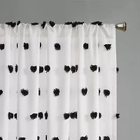 Intelligent Design Lauren Rod Pocket Embellished Sheer Single Curtain Panel