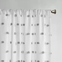 Intelligent Design Lauren Rod Pocket Embellished Sheer Single Curtain Panel