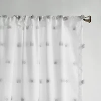 Intelligent Design Lauren Rod Pocket Embellished Sheer Single Curtain Panel
