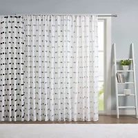 Intelligent Design Lauren Rod Pocket Embellished Sheer Single Curtain Panel
