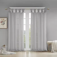 Madison Park Florah Tab Top Sheer Single Curtain Panel