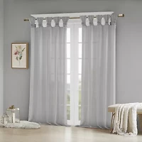 Madison Park Florah Tab Top Sheer Single Curtain Panel