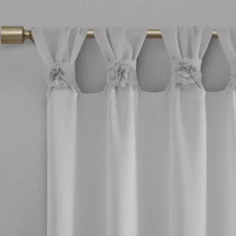 Madison Park Florah Tab Top Sheer Single Curtain Panel
