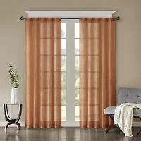 Madison Park Kaylee Rod Pocket Sheer Set of 2 Curtain Panel