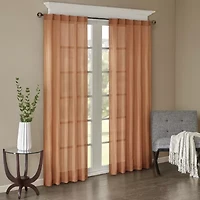 Madison Park Kaylee Rod Pocket Sheer Set of 2 Curtain Panel