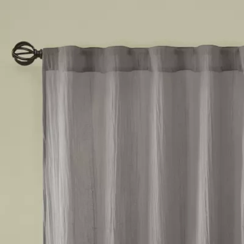 Madison Park Kaylee Rod Pocket Sheer Set of 2 Curtain Panel