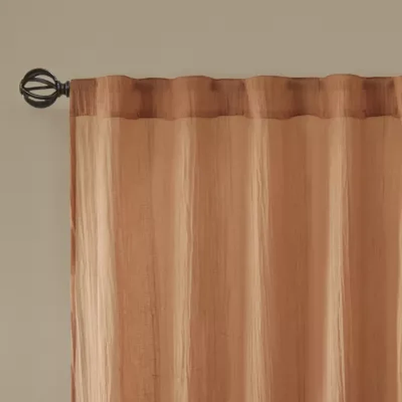 Madison Park Kaylee Rod Pocket Sheer Set of 2 Curtain Panel
