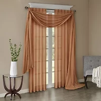 Madison Park Kaylee Rod Pocket Sheer Set of 2 Curtain Panel