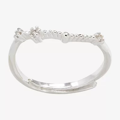 Sparkle Allure Zodiac Womens Cubic Zirconia Pure Silver Over Brass Band