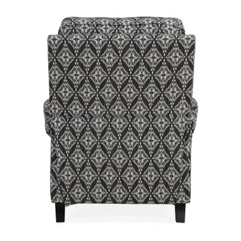 ProLounger Sheahan Transitional Roll-Arm Push Back Recliner Diamond Medallion Print