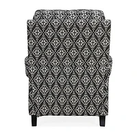 ProLounger Sheahan Transitional Roll-Arm Push Back Recliner Diamond Medallion Print