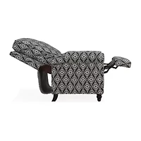 ProLounger Sheahan Transitional Roll-Arm Push Back Recliner Diamond Medallion Print