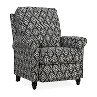 ProLounger Sheahan Transitional Roll-Arm Push Back Recliner Diamond Medallion Print