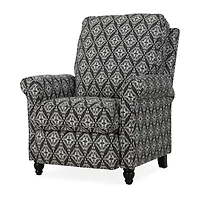 ProLounger Sheahan Transitional Roll-Arm Push Back Recliner Diamond Medallion Print